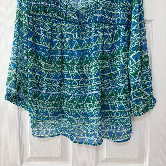 Two by Vince Camuto Women's Sheer Long Sleeve Top Size Large. - Picture 3 of 14